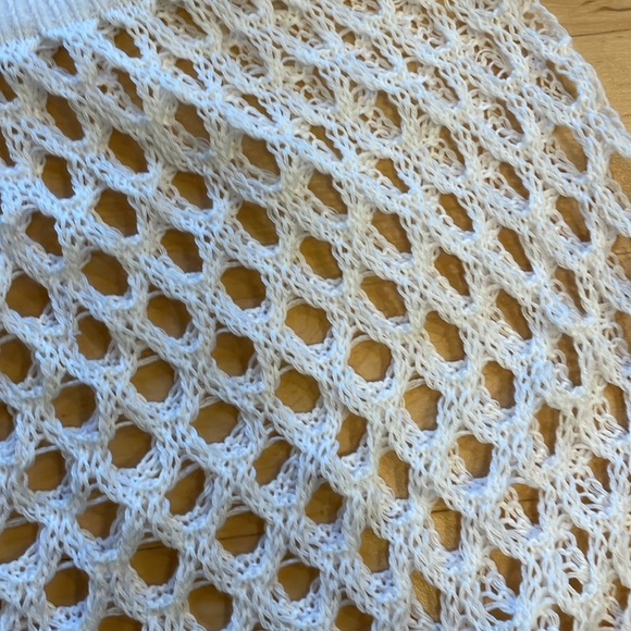 2 swimsuit bikini coverups white fishnet crochet medium scrunch sexy new - Picture 3 of 3